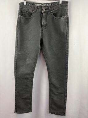 Men’s Vintage Genes Black W30/L30 Dark Gray Slim Fit Jeans